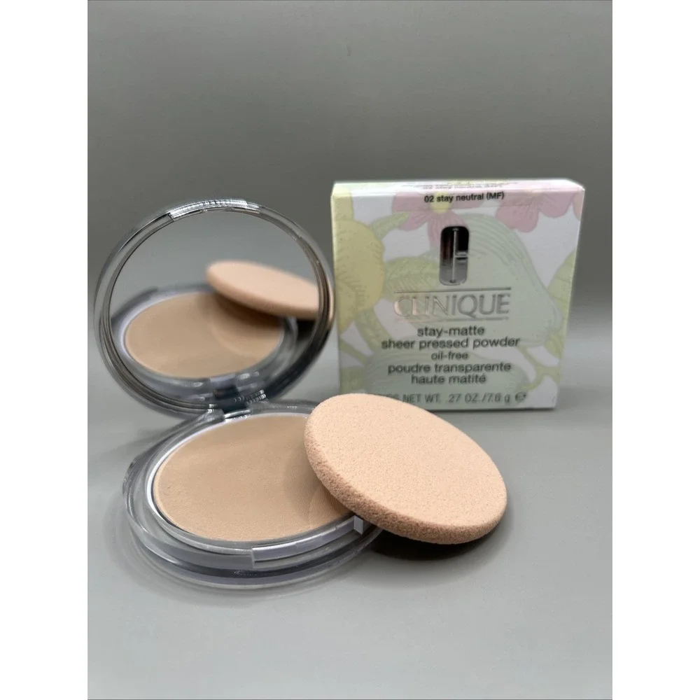 Clinique Stay Matte Sheer Pressed Powder Oil Free 02 Stay Neutral (MF)0.27oz New